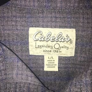 Cabela’s thick flannel. Size Large. No defects.